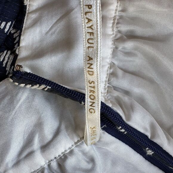 Kate Spade Bubble Skirt Sz 4 Navy Blue & White Lace Lined The Rules With Pockets - Picture 16 of 16